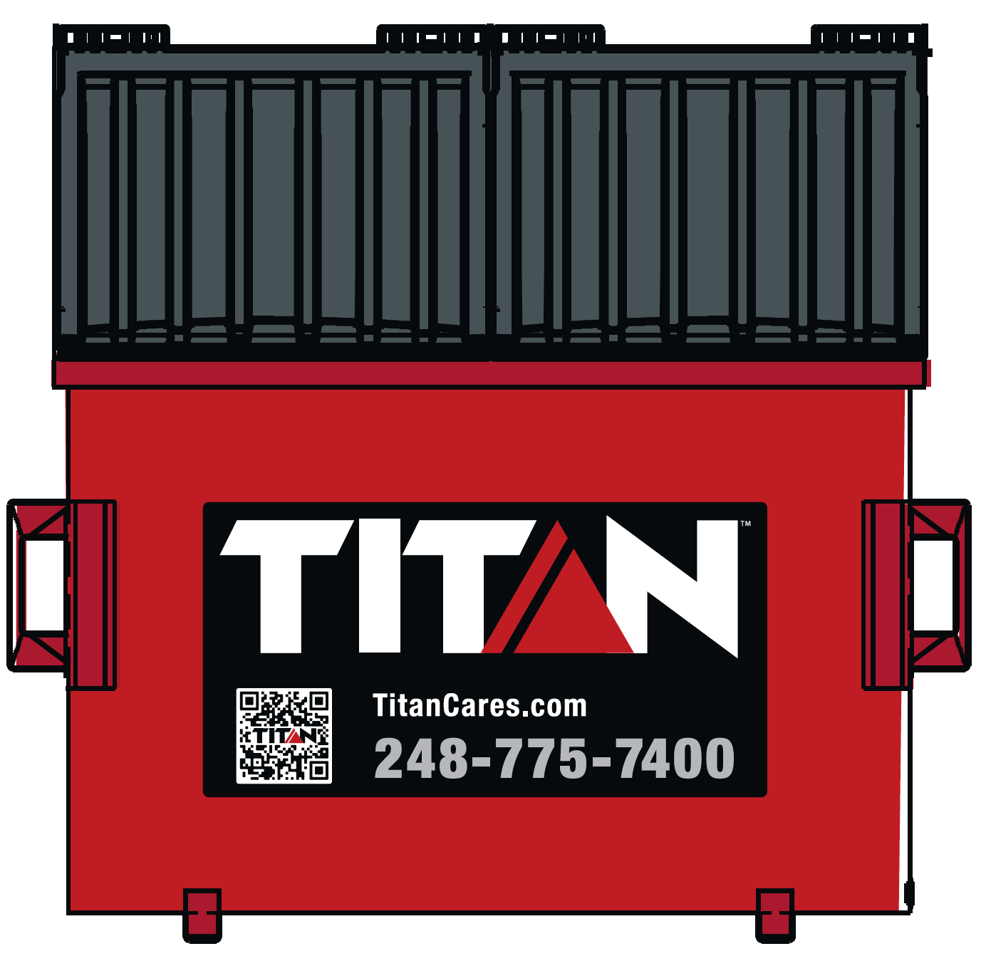 Titan Commercial Front Loader with Slant Top